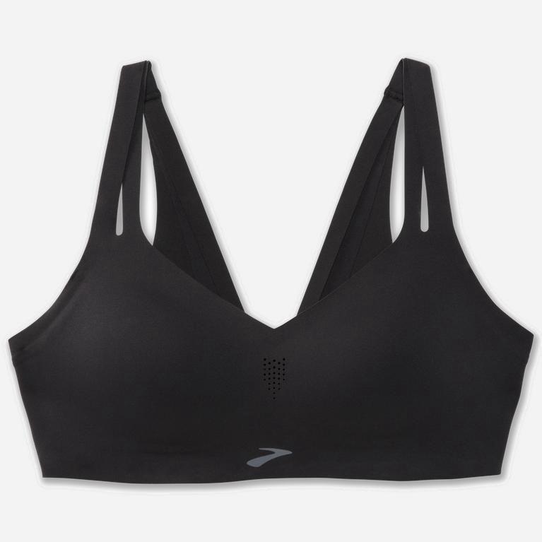 Brooks Dare Strappy Womens Sports Running Bra Ireland Black (GEIP-74039)